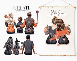 Pre-made Halloween Family Clipart - Image 6