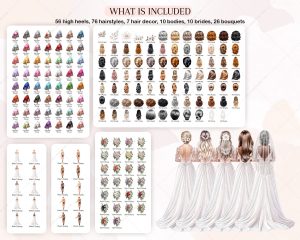 Mother of Bride Clipart Bundle - Image 7
