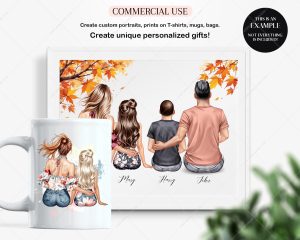 Family on the Bench Clipart - Image 7