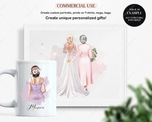 Mother of Bride Clipart Bundle - Image 8