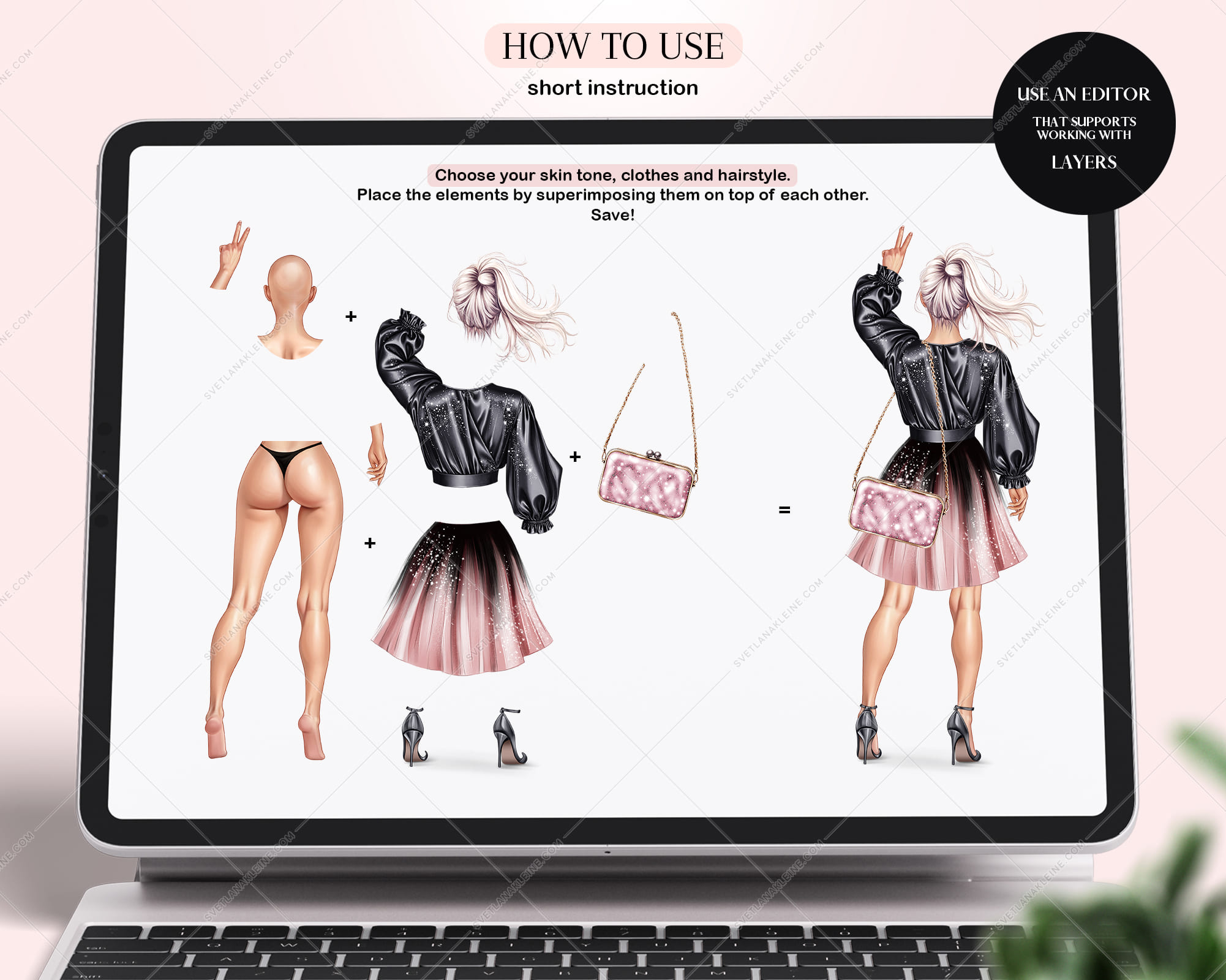 Lux Christmas Girls Clipart Lux Christmas Girls Clipart - Image 2