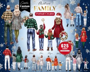 Christmas Family Clipart 2026 – Portrait Creator Christmas Family Clipart 2026 - Portrait Creator