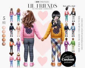 Lil Friends Premade Clipart Set Lil Friends Premade Clipart Set