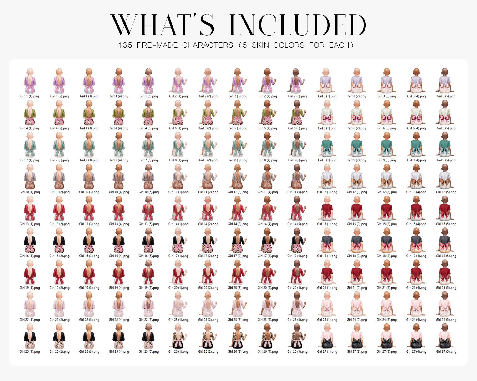 Fancy Girls Premade Clipart Set Fancy Girls Premade Clipart Set - Image 2