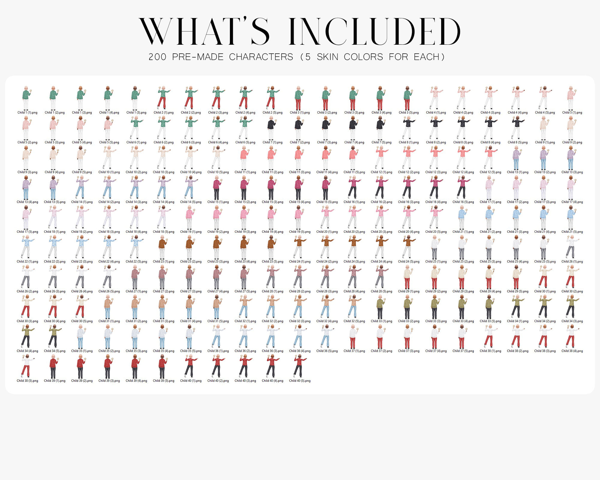 Xmas Kids Premade Clipart Characters Xmas Kids Premade Clipart Characters - Image 2