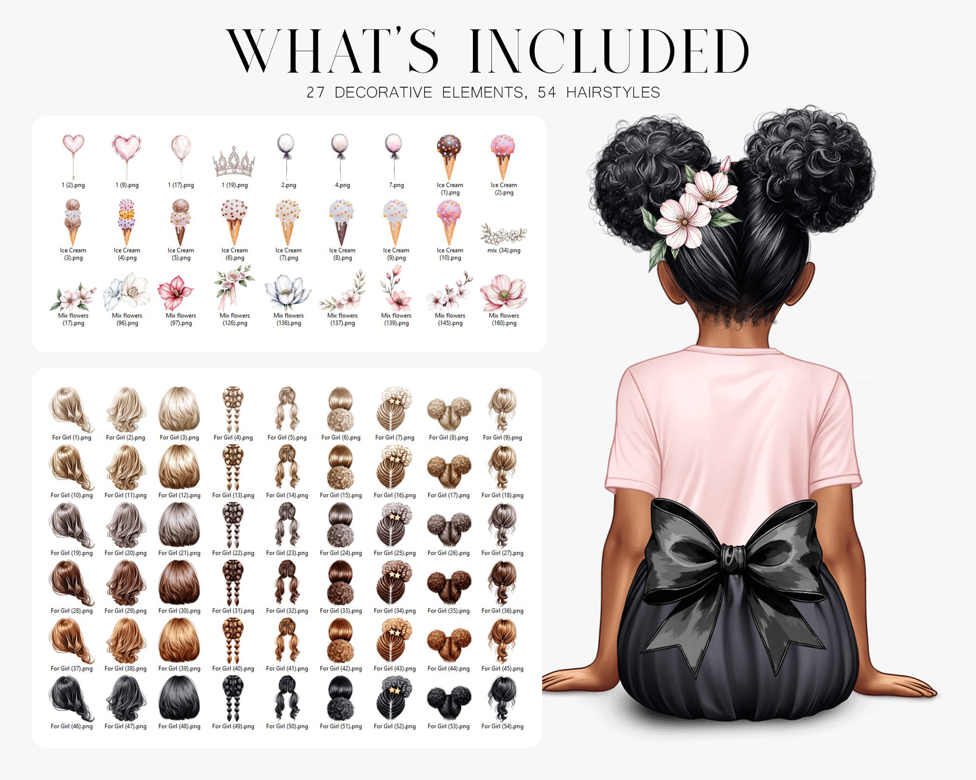 Fancy Girls Premade Clipart Set Fancy Girls Premade Clipart Set - Image 3