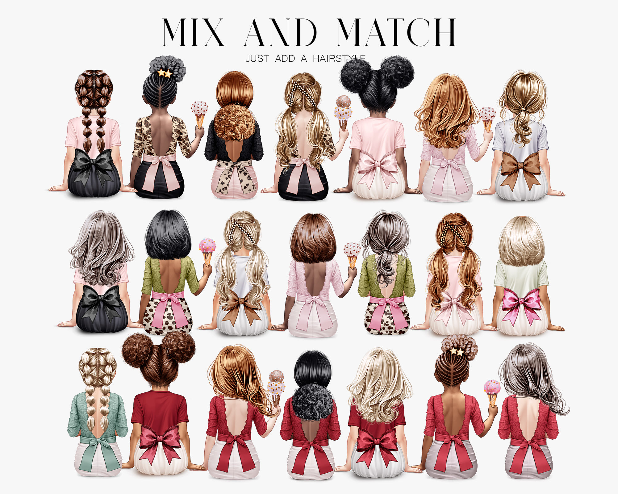 Fancy Girls Premade Clipart Set Fancy Girls Premade Clipart Set - Image 4