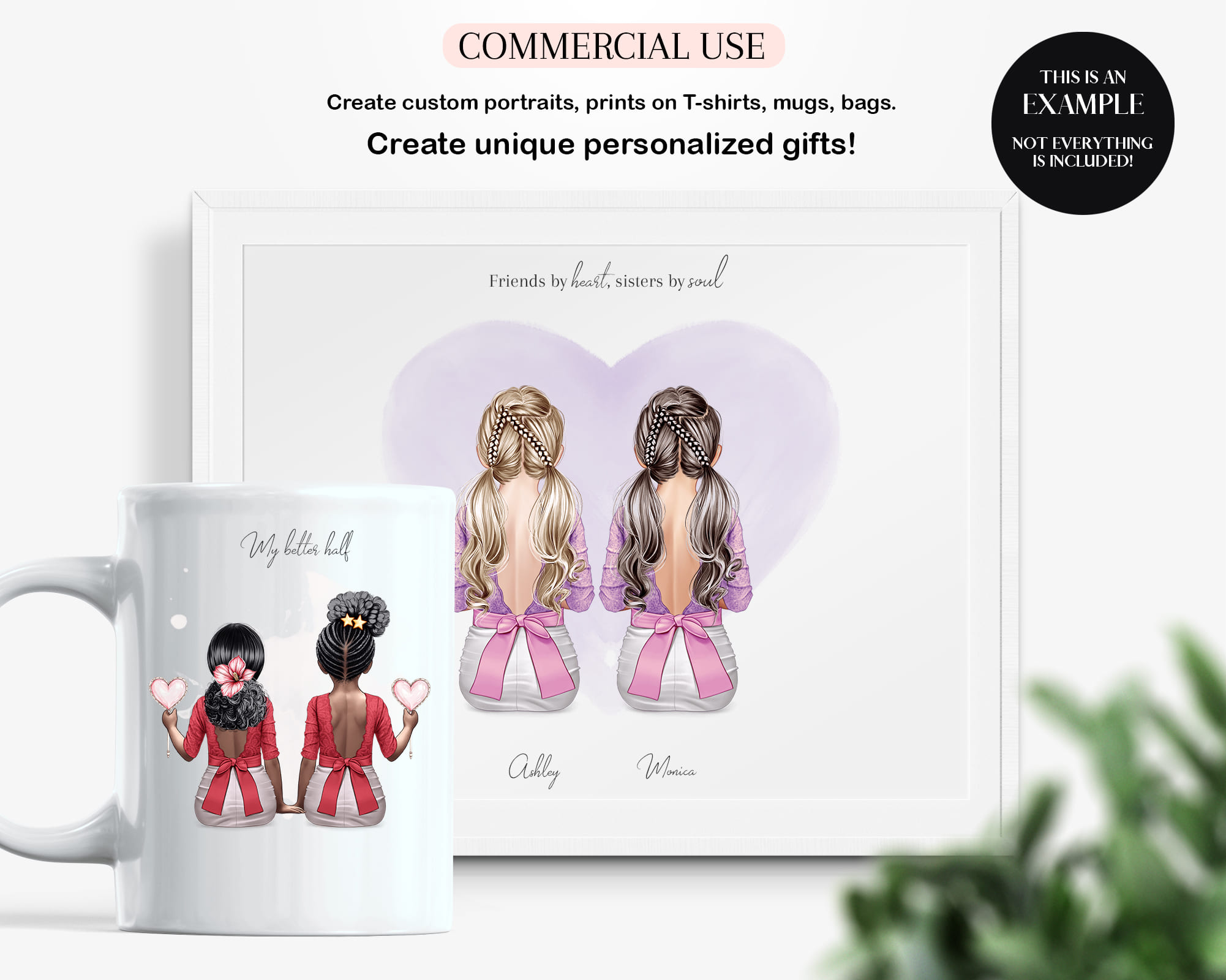 Fancy Girls Premade Clipart Set Fancy Girls Premade Clipart Set - Image 5