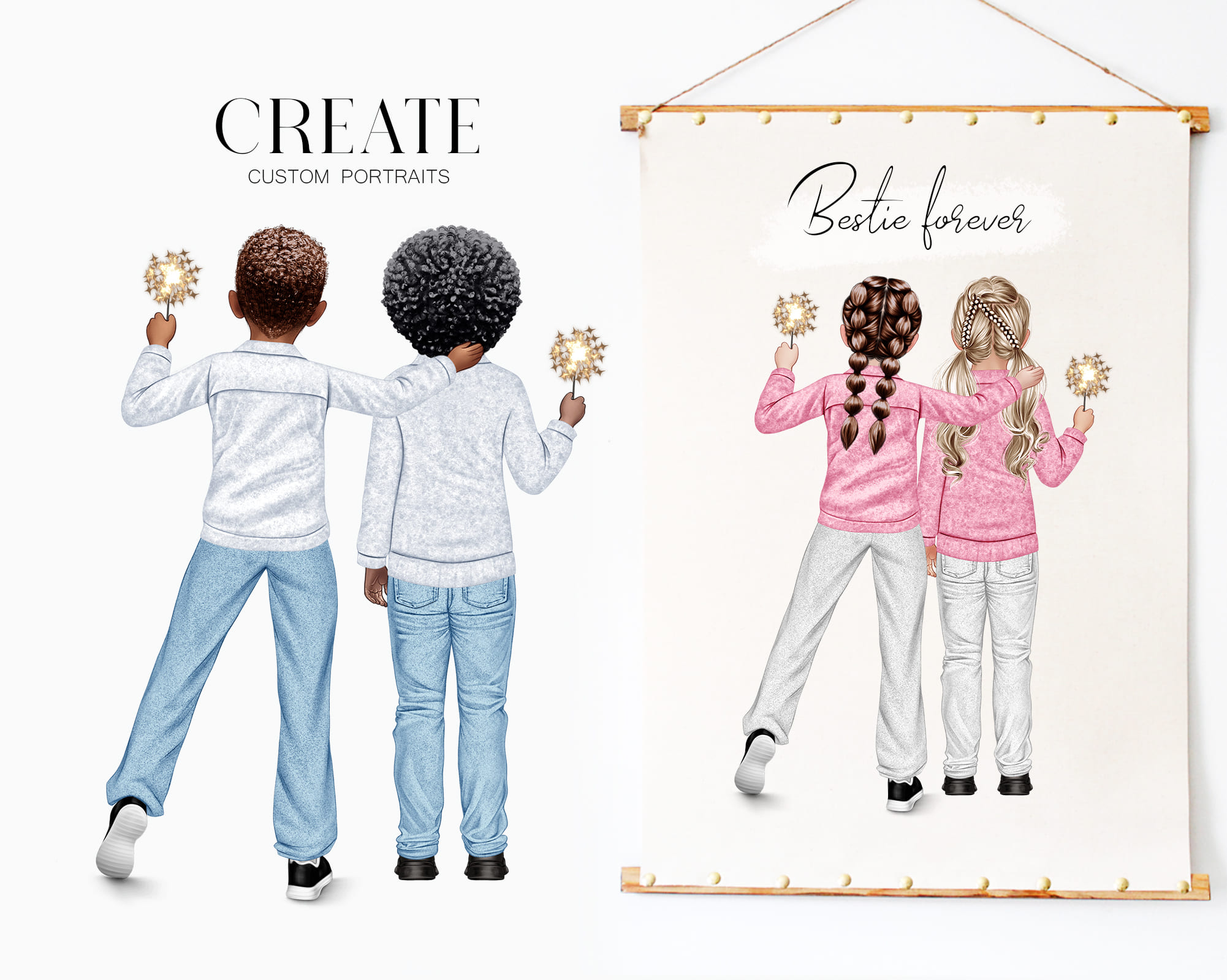 Xmas Kids Premade Clipart Characters Xmas Kids Premade Clipart Characters - Image 5