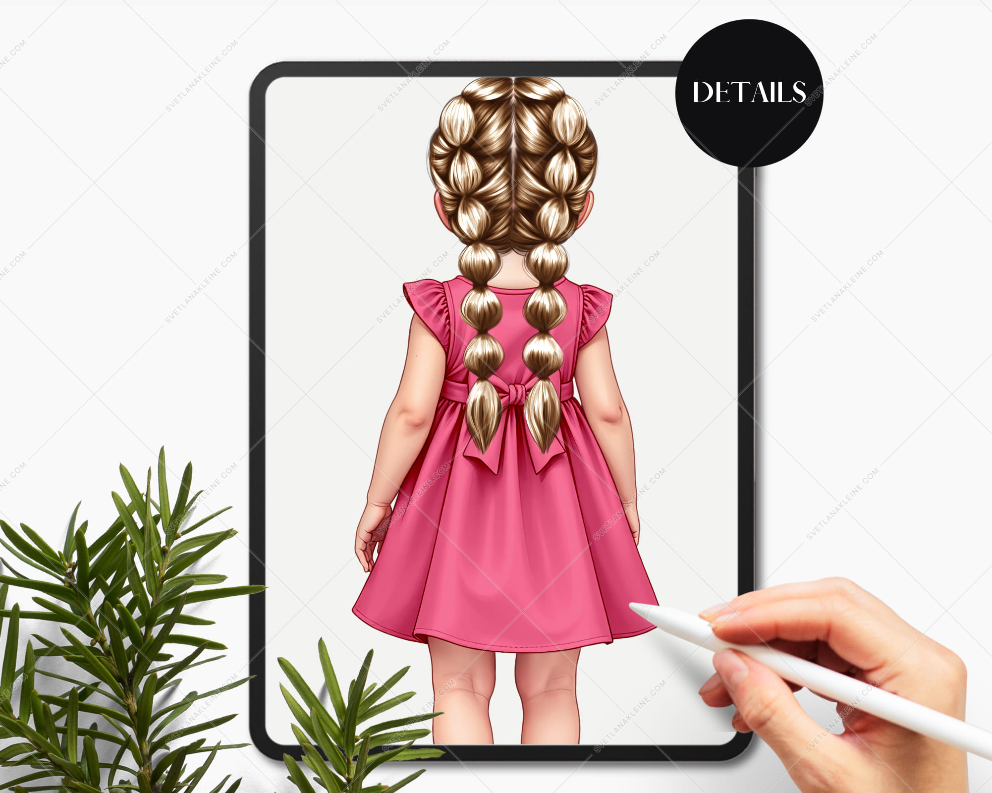 Toddler Girl Premade Clipart Set Toddler Girl Premade Clipart Set - Image 5
