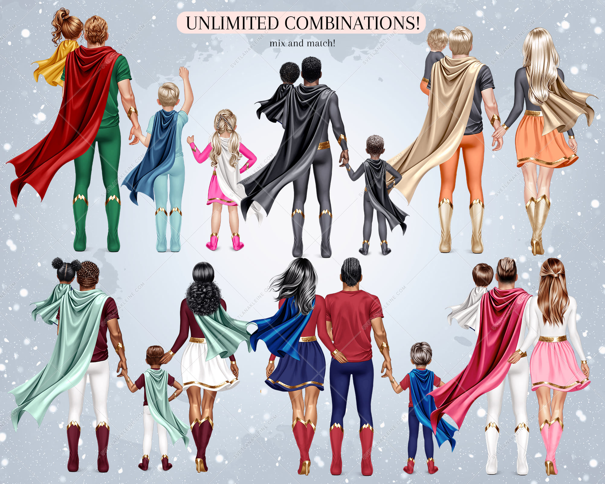 Super Heroes Family Clipart – Portrait Creator Super Heroes Family Clipart - Portrait Creator - Image 11