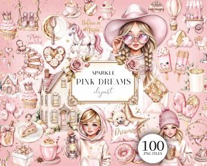 Sparkle Pink Dreams Clipart