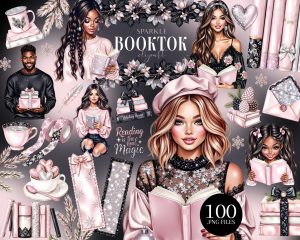 Sparkle BookTok Clipart Set