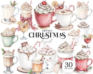 Christmas Drinks Clipart