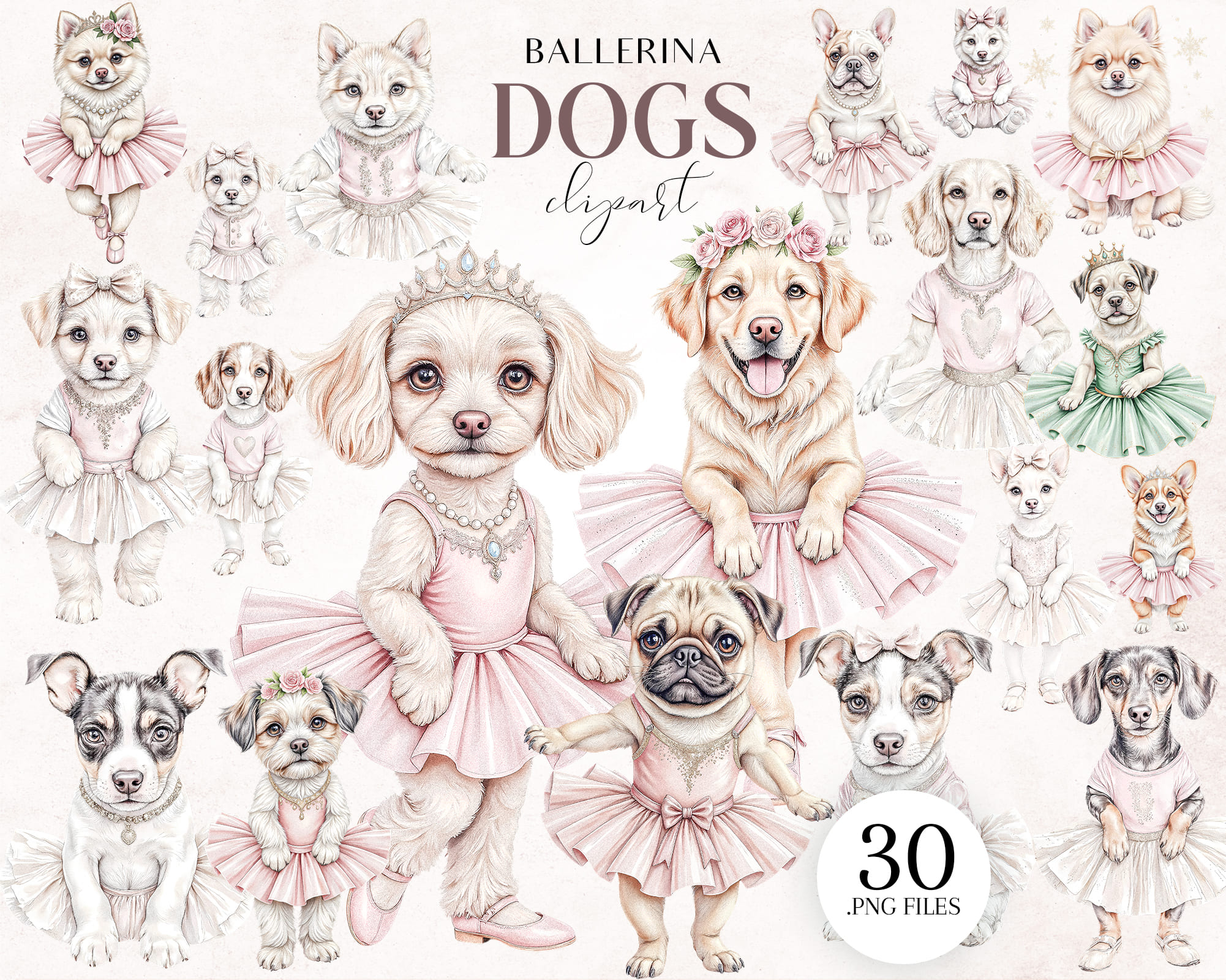 Ballerina Dogs Clipart Ballerina Dogs Clipart