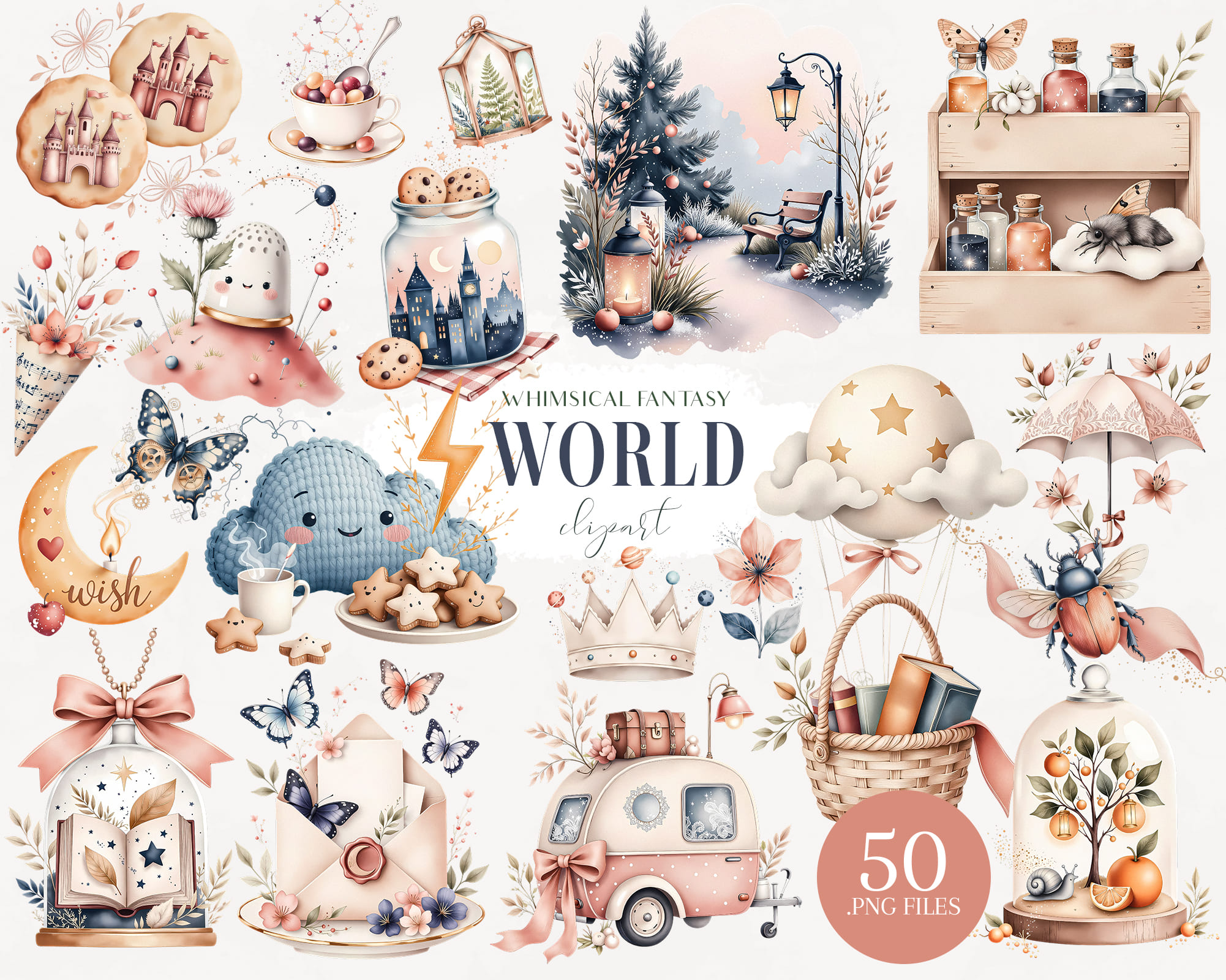 Whimsical Fantasy World Clipart Whimsical Fantasy World Clipart