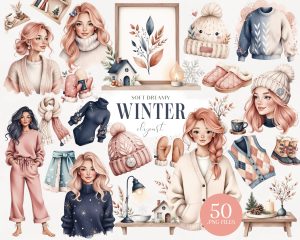 Soft Dreamy Winter Clipart