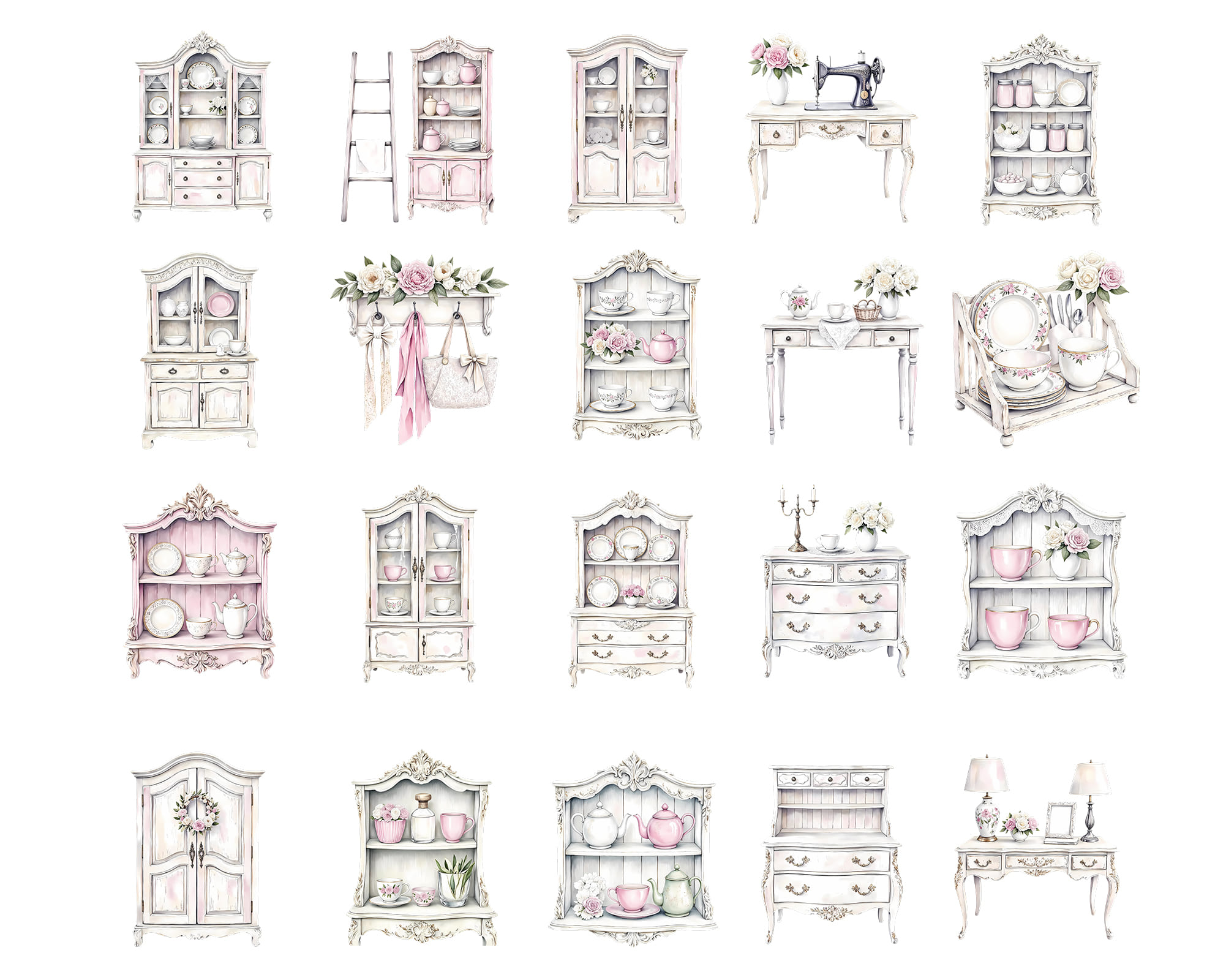 Vintage Shelves Clipart Vintage Shelves Clipart - Image 2