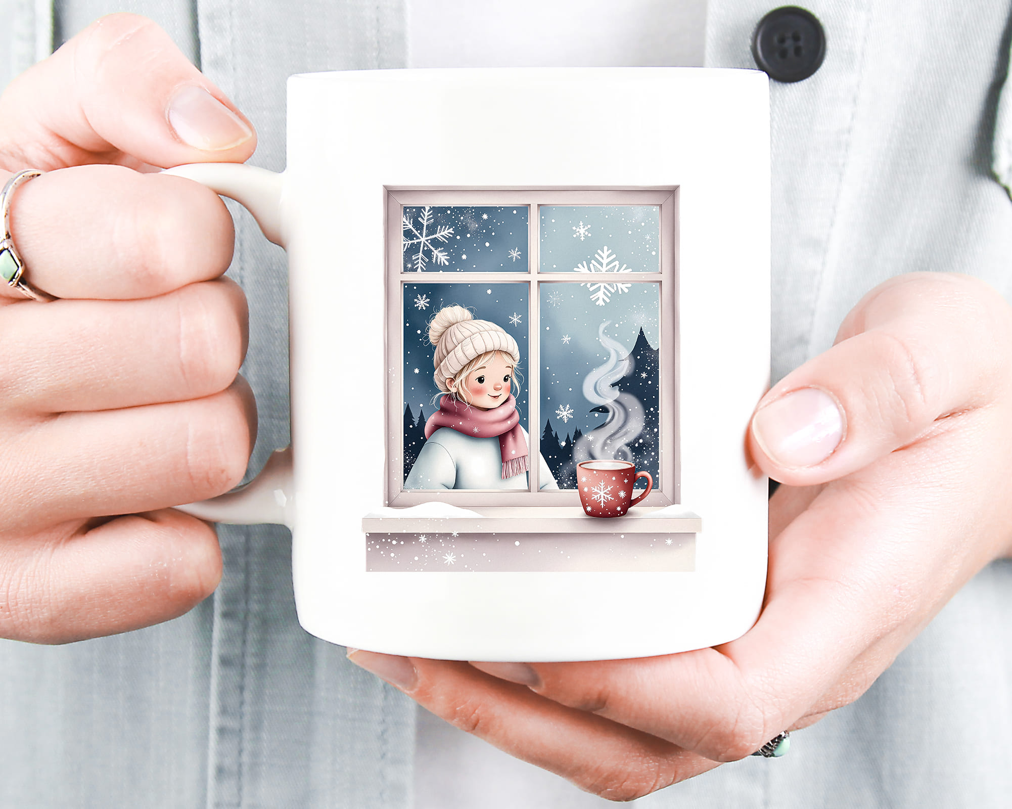 Whimsical Winter Kids Clipart Whimsical Winter Kids Clipart - Image 5