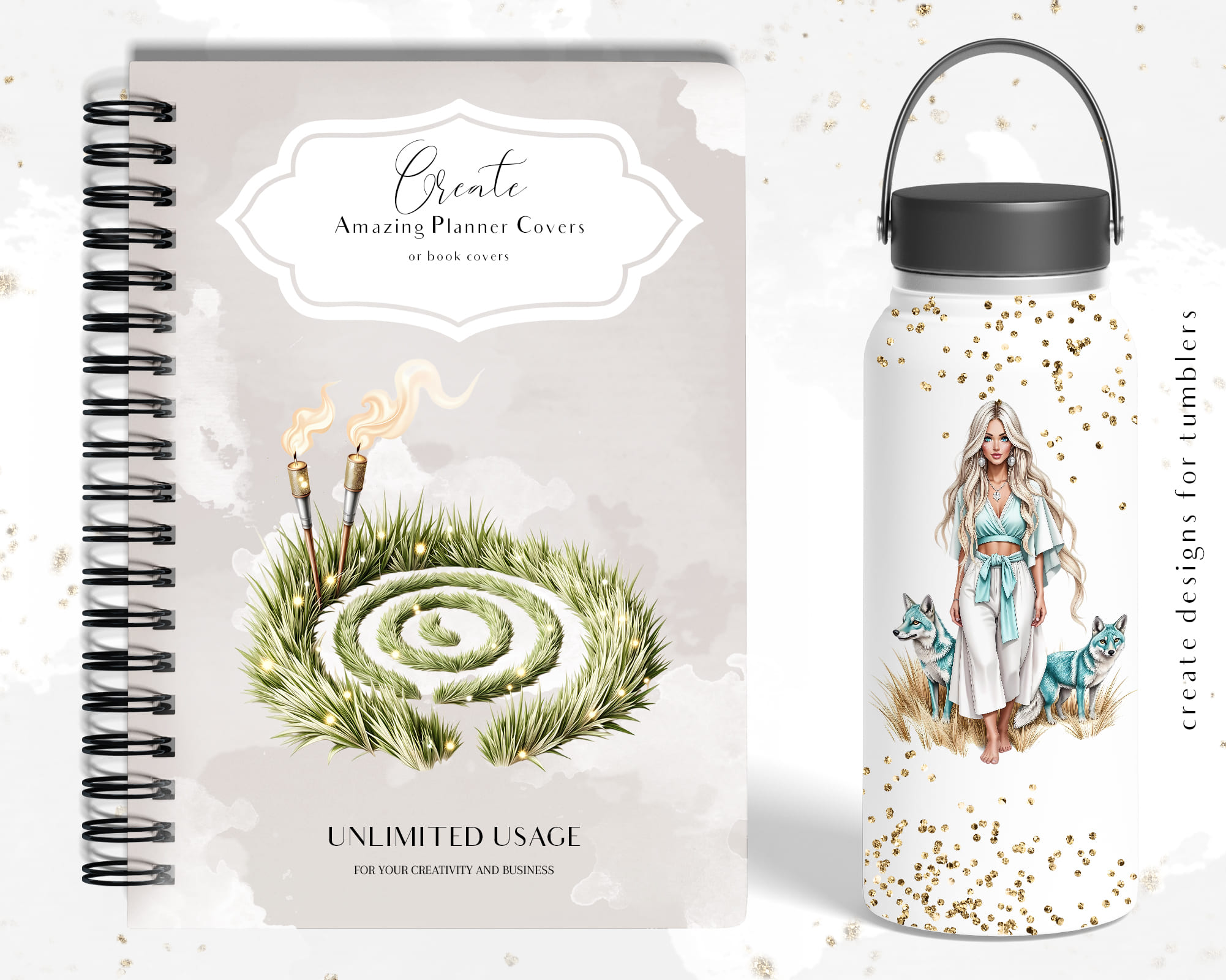 Celtic Witches Clipart Set Celtic Witches Clipart Set - Image 8