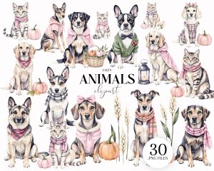 Cozy Animals Clipart Cozy Animals Clipart