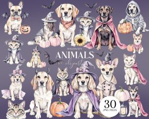 Halloween Animals Clipart