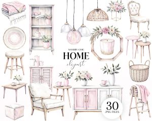 Shabby Chic Home Clipart