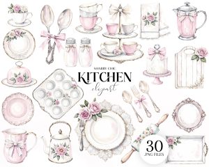 Shabby Chic Kitchen Clipart
