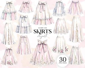 Shabby Chic Skirts Clipart