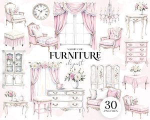 Shabby Chic Furniture Clipart