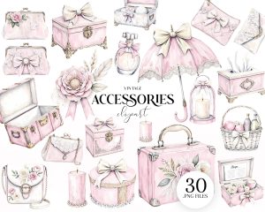 Vintage Accessories Clipart