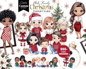 Chibi Christmas Family Clipart Chibi Christmas Family Clipart