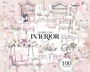 Shabby Chic Interior Clipart Shabby Chic Interior Clipart
