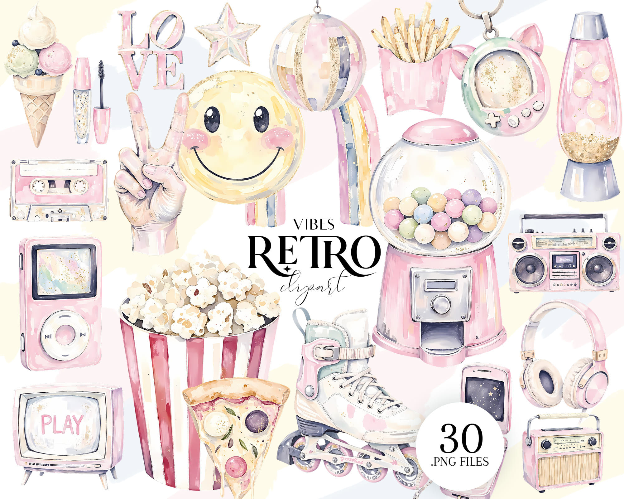 Retro Vibes Clipart Retro Vibes Clipart