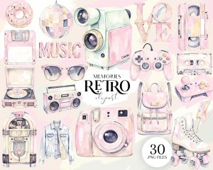 Retro Memories Clipart