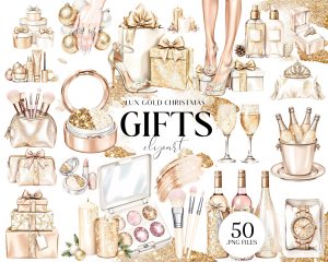 Luxury Gold Christmas Clipart