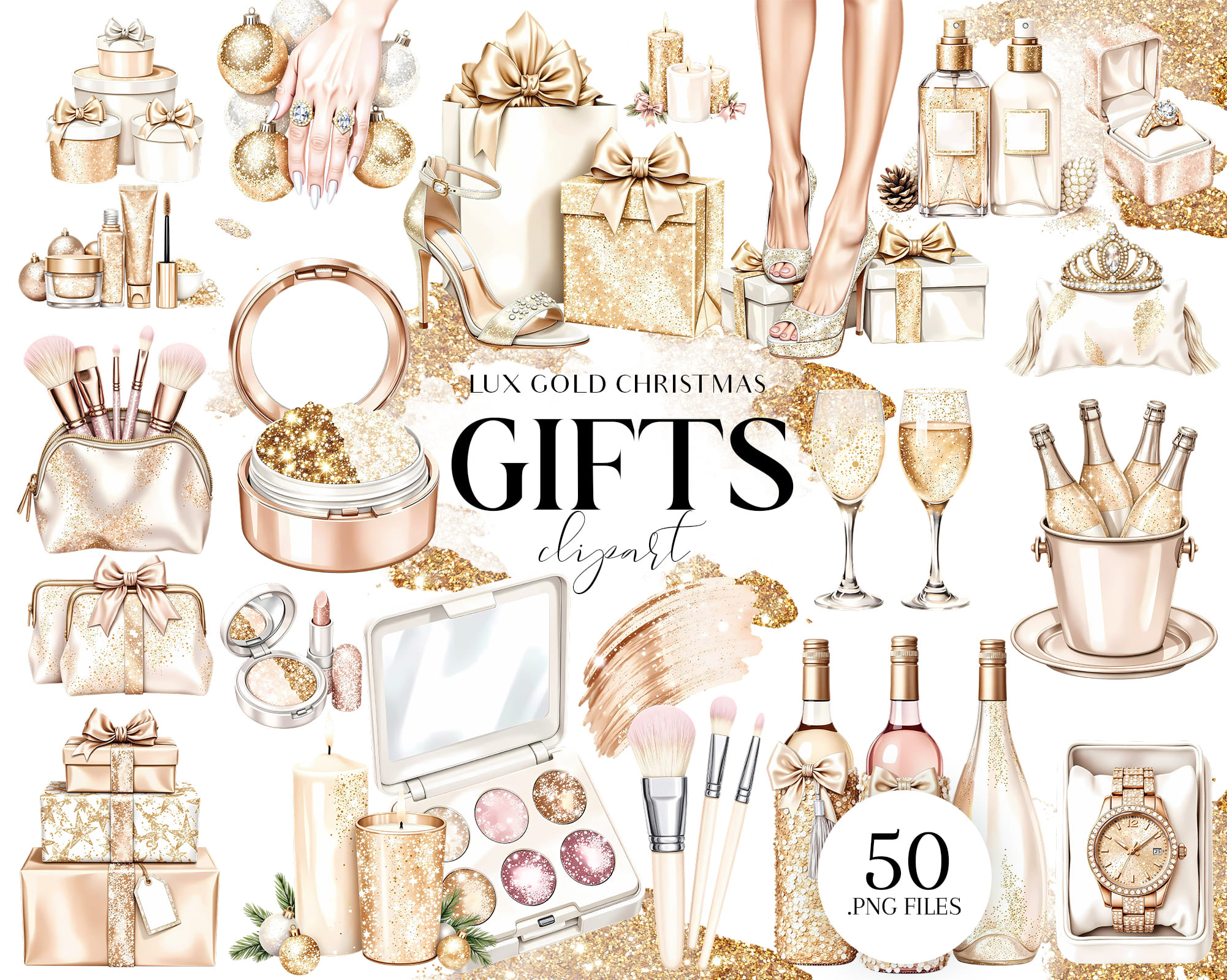 Luxury Gold Christmas Clipart Luxury Gold Christmas Clipart