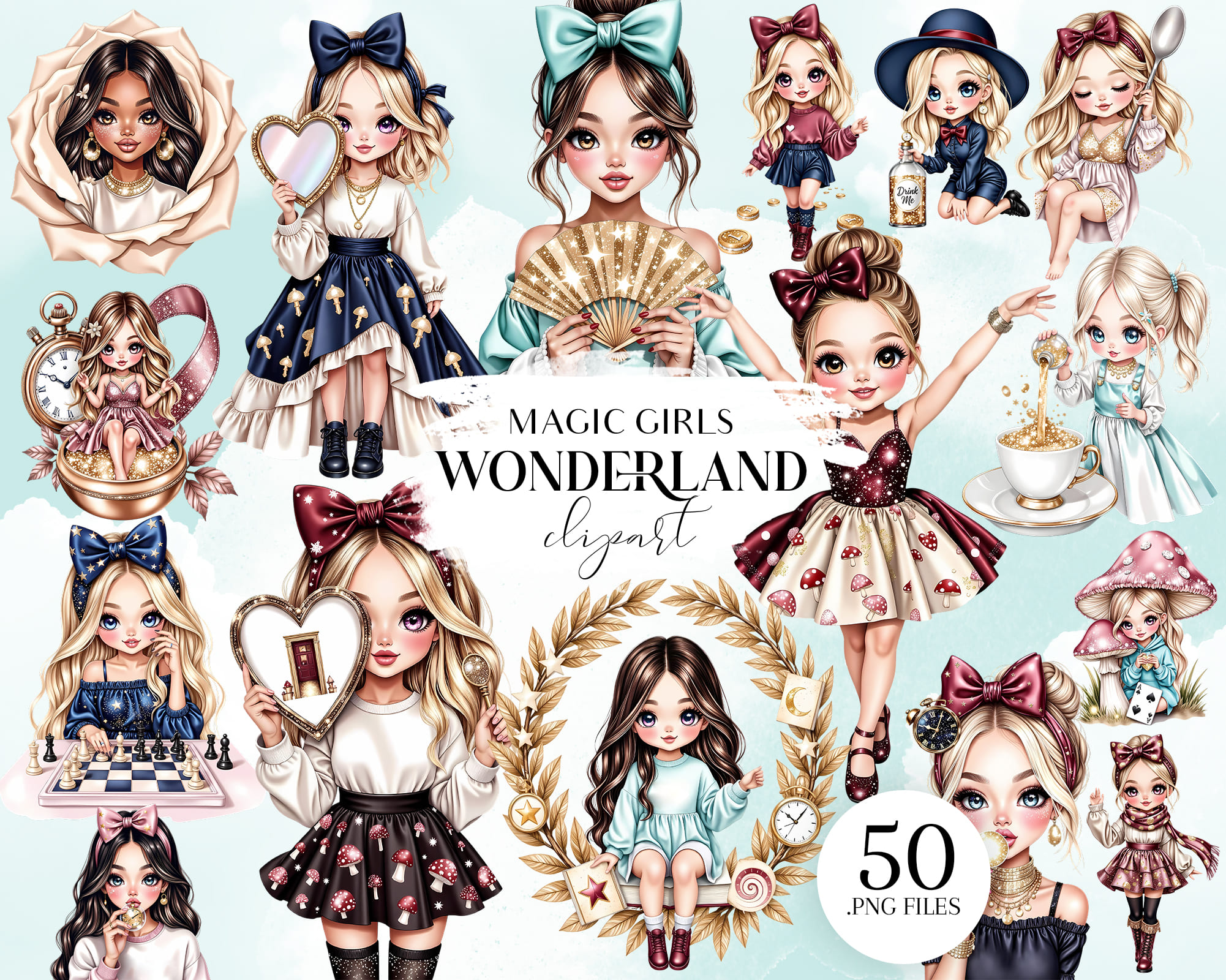 Magic Girls of Wonderland Clipart Magic Girls of Wonderland Clipart