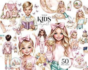 Sparkle Magic Kids Clipart