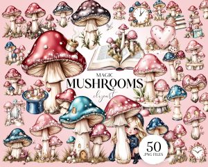 Sparkle Magic Mushroom Clipart