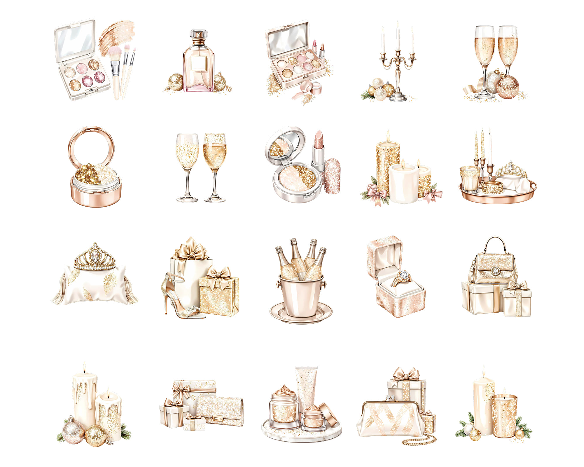 Luxury Gold Christmas Clipart Luxury Gold Christmas Clipart - Image 2