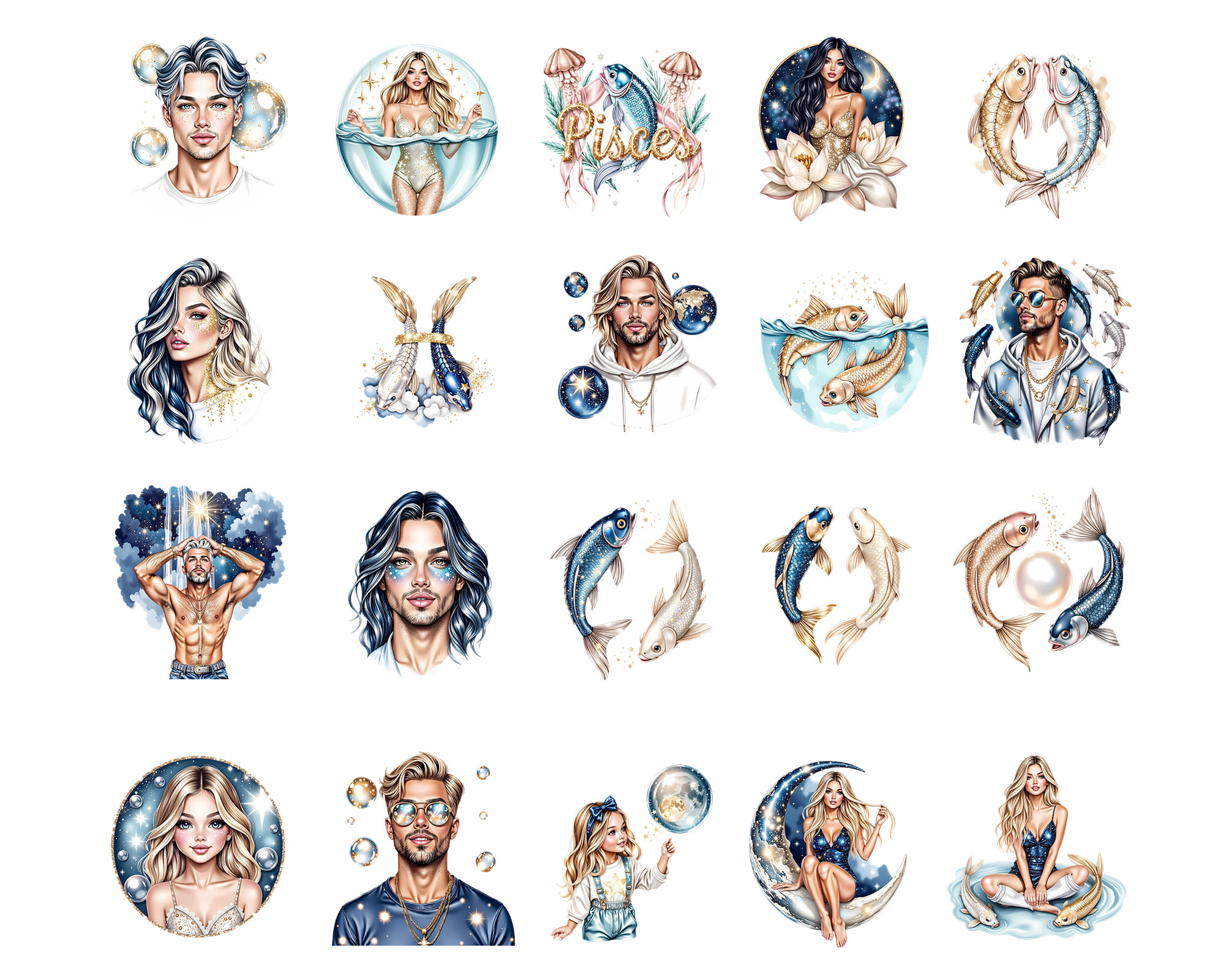 Pisces Zodiac Clipart Pisces Zodiac Clipart - Image 2