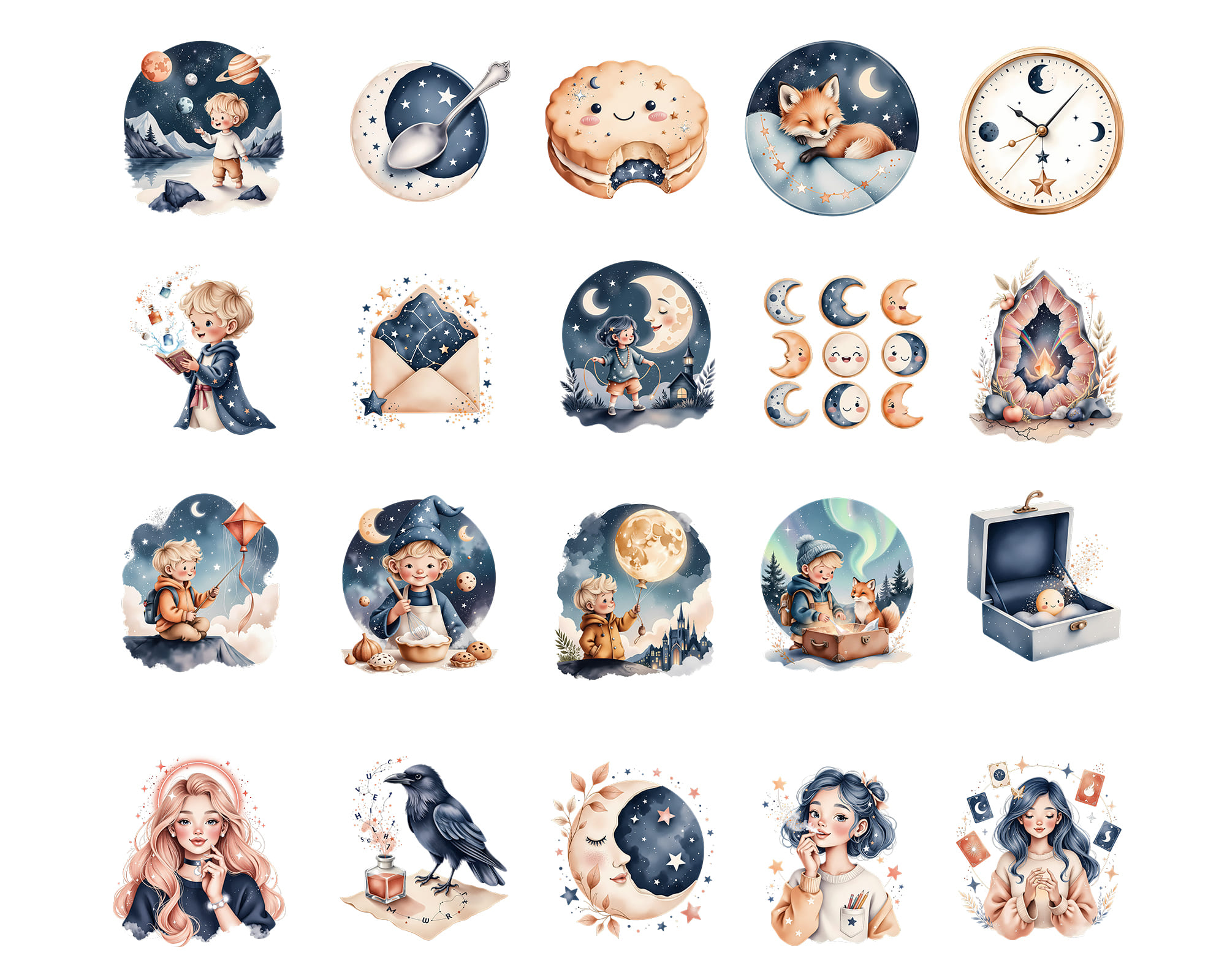 Moonlight Magic Kids Clipart Moonlight Magic Kids Clipart - Image 2