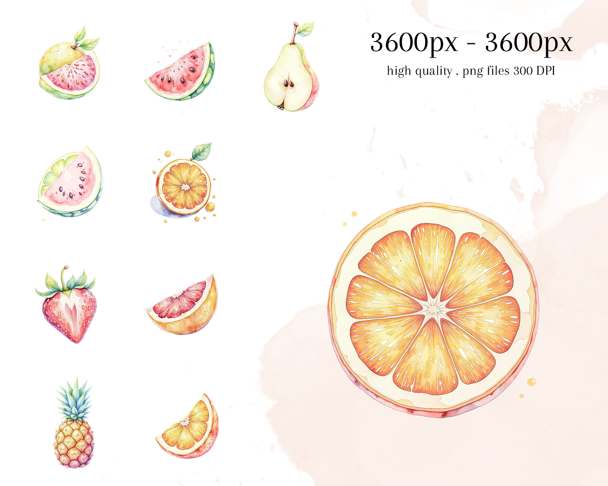 Colorful Fruits Clipart Colorful Fruits Clipart - Image 3