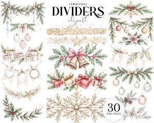 Christmas Dividers Clipart