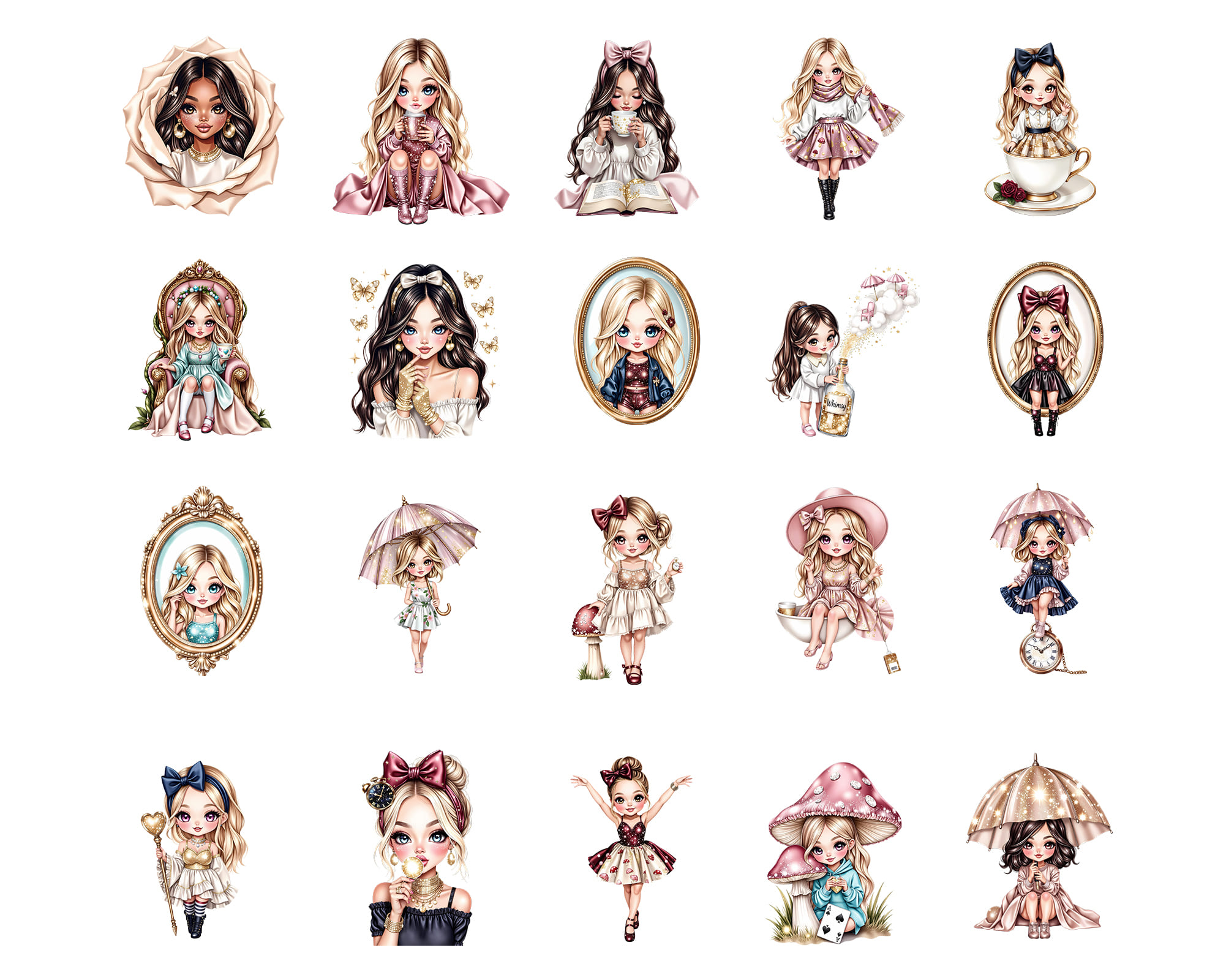 Magic Girls of Wonderland Clipart Magic Girls of Wonderland Clipart - Image 3