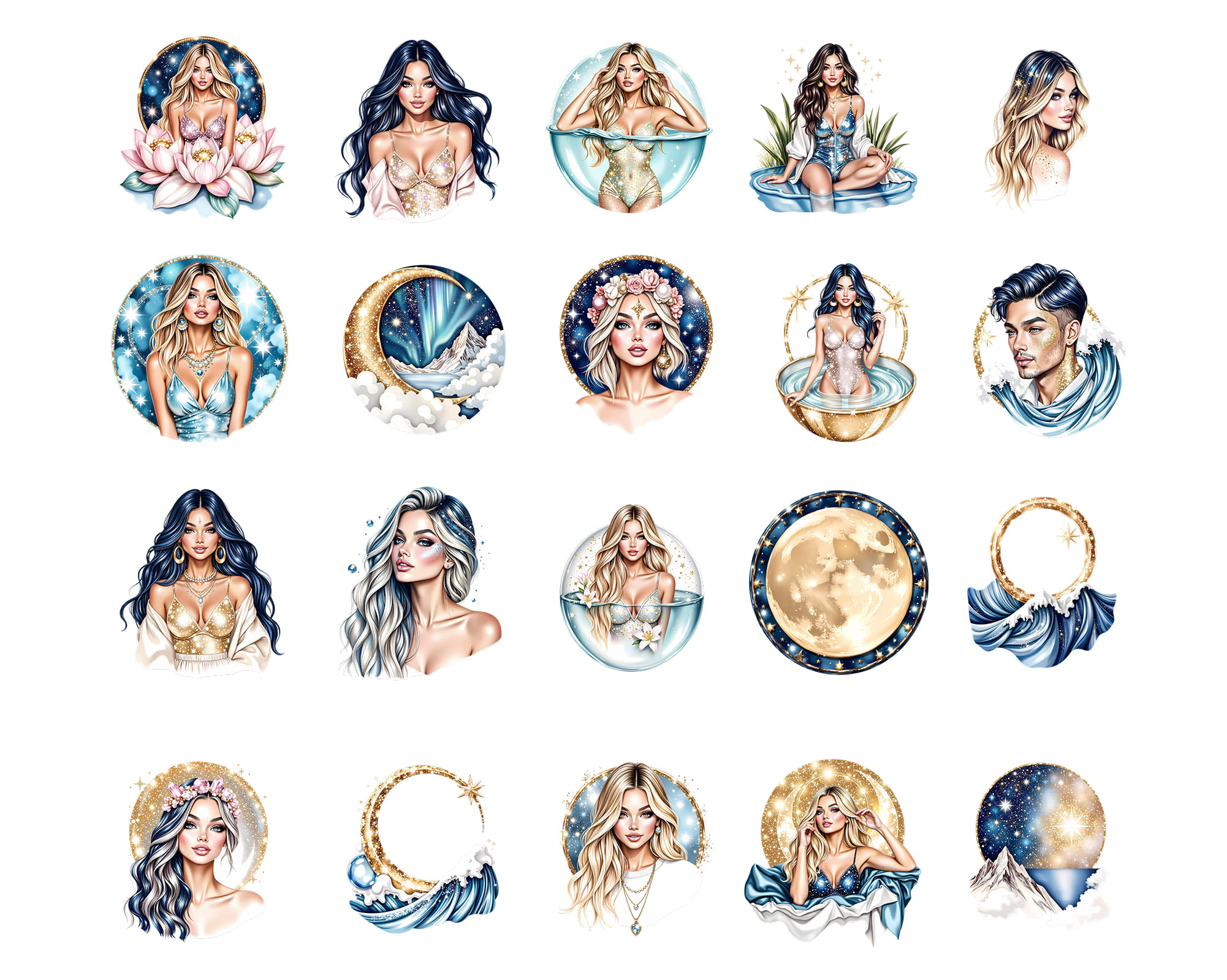 Pisces Zodiac Clipart Pisces Zodiac Clipart - Image 3