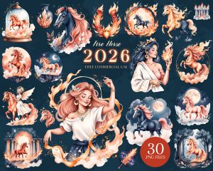 Fire Horse 2026 Clipart Fire Horse 2026 Clipart