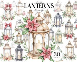 Vintage Lantern Clipart