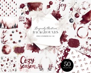 Burgundy Christmas Backgrounds